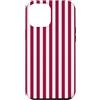 Burgundy Pink Y2K Stripe Aesthetic Custodia per iPhone 12 Pro Max Design estetico retrò con motivo a righe rosa bordeaux Y2K