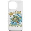 Forofo 100 Custodia per iPhone 13 Pro Divertente tropicale Surfing Sea Turtle Summer Beach Vacation