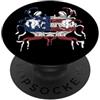 Paint Dripping Patriotic 4th of July US Flying Spaghetti Monster FSM Pastafari Bandiera Americana Drip PopSockets PopGrip Adesivo