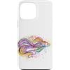 OlechkaDesign Custodia per iPhone 13 Pro Max Illustrazione acquatica variopinta pesce betta