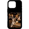 Yorkie Pub Paws Custodia per iPhone 16 Pro Divertente Yorkie Dog Bere Birra al Pub