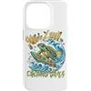 Forofo 100 Custodia per iPhone 14 Pro Divertente tropicale Surfing Sea Turtle Summer Beach Vacation