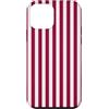 Burgundy Pink Y2K Stripe Aesthetic Custodia per iPhone 12 mini Design estetico retrò con motivo a righe rosa bordeaux Y2K