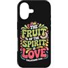 Christian Scripture Quote Retro Advertis Custodia per iPhone 17 Frutto dello Spirito Galati 5:22 Citazione Retro Verso Bibbia