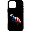Paint Dripping Patriotic 4th of July US Custodia per iPhone 16 Pro Max Furetto Bandiera Americana USA Drip Graffiti Amante Patriottismo