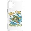 Forofo 100 Custodia per iPhone 16 Plus Divertente tropicale Surfing Sea Turtle Summer Beach Vacation