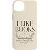Books Over People Co Custodia per iPhone 14 Plus Amante dei libri Lettura Bibliofilo Bookworm Lettore introverso
