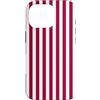Burgundy Pink Y2K Stripe Aesthetic Custodia per iPhone 16 Pro Design estetico retrò con motivo a righe rosa bordeaux Y2K