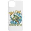 Forofo 100 Custodia per iPhone 14 Plus Divertente tropicale Surfing Sea Turtle Summer Beach Vacation