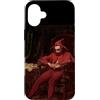 Art Pop Mobile Gallery Custodia per iPhone 16 Plus Sad Court Jester Stancyk Seduto Polacco Rosso Fool Belle Arti