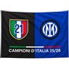 Bandiera Inter Scudetto 25/26 Campioni d'Italia 100x140 cm Celebrativa Ufficiale