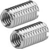 Hilitand 10 Pezzi Interni M6 * 1,0 parti di fissaggio altri elementi di fissaggio Esterno M8 * 1,25 Lunghezza 15 Mm Inserti Filettati Scanalati