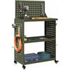 vidaXL Carrello per Attrezzi con ruota Verde oliva 65 x 35 x 111 cm, Carrello Porta Attrezzi, Mobile, Ruote Bloccabili, Organizer Garage, Armadietto Rettangolare, Toolbox Portatile