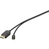 Renkforce RF-4538166 Videokabel-Adapter 1,8 m DisplayPort USB Typ-C Schwarz (RF-4538166)