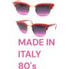 Pzeta occhiali da sole uomo plastica anni 80 vintage made in italy pzeta donna rosso
