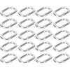 Hztyyier 20 Pezzi Ovale Fibbia a Molla Clip Moschettone Portachiavi 23 Mm in Lega Moschettoni Clip di Fissaggio per Borse Borse Portachiavi Cinturino(Argento) Shoes, Luggage Accessories