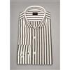 Bagariny Camicia uomo Bagariny collo francese in lino e cotone rigata - regular fit