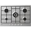 Candy Idea CHW74WX Acciaio inox Da incasso 75 cm Gas 5 Fornello