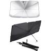 MMHGFIR Ombrello Parasole Parabrezza Anteriore per Auto,per Opel Corsa-C Corsa-D Corsa-E Corsa-F Protezione UV e Isolamento Termico, Portatile Pieghevole Visiera,Protezione Solare,80 * 126CM