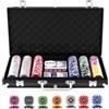 Set Poker 500/300 Pezzi Con Custodia in Alluminio Rigido, Include Carte, Dadi, T
