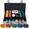 Does not apply Set Da Poker Chips Poker in Plastica, 500 Fiches Con Stampa, Scatola Alluminio A
