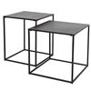 AKTIVE Max Home Set di 2 tavolini, 38x38x37 cm e 34x34x41 cm, Peso massimo 5 kg, Annidati, Per ufficio, Soggiorno, Sala da pranzo, Camera da letto, Struttura in metallo nero (18507)