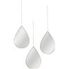 HOME DECO FACTORY, HD0108, Specchio Decorativo a Goccia sospeso Oro, Set di 3, Design Elegante e Raffinato, Perfetto per Il Soggiorno o Il Bagno, Facile da installare, Dimensioni 30x60 cm, Colore Oro