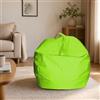 Dmora Talamo Italia - Pouf Abe, Poltrona multiuso, Poltroncina sacco, Pouf poggiapiedi, Made in Italy, 65x65 h50 cm, Verde