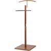 TAISSU - Servo Muto Mod. VAREN - Finitura Cromo e Legno - Con Appendiabiti Superiore e Barra per Pantaloni - 47 x 35 x 111 cm - Acciaio Inossidabile e Legno - Appendiabiti per Camera da Letto