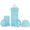 Twistshake Biberon Anti-Colica con Contenitore per Latte in Polvere e Miscelatore - 260ml , Capezzolo Simile al Seno in Silicone a Flusso Medio, Senza BPA | Adatto a Bambini di 2+ Mesi | Azzurro