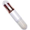 DUODCHQL Pennello per cipria 2 in 1, con doppia estremità, retrattile, per cipria, correttore liquido e crema, colore bianco
