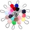SHERCHPRY Elastici per Chioma Pompon Soffici da 22 Pezzi, Fasce Elastiche per Coda di Cavallo Morbide e Colorate, Elastici per Chioma da Bambina Resistenti allo Sbiadimento, Accessori