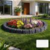 VEVOR Kit Bordura per Aiuole Effetto Pietra da 4725 mm, Recinzione per Giardino Senza Bisogno di Scavo, Colore Nero Antracite, Confezione da 4 Pezzi di 6 Mattoni Ognuno con Picchetti, per Decorazione