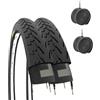 ECOVELO 2 COPERTONI Neri 700x35C (37-622) +CAMERE d'Aria City Bike Bici Trekking 700 X 35 28 1 5/8 3/8