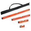 VEVOR Set di Livelle a Bolla Magnetiche, 4 Pezzi (120/300/600/1000 mm), Livelle in Alluminio, 3 Fiale ad Alta Visibilità, Foro per Appendere, Alta Precisione, per Edilizia, Falegnameria e Fai da Te