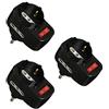 Electraline 92397 Confezione da 3 Adattatori Multipresa Tripla con Interruttore, Spina Rotante 16A, Nero