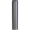 FIREFIX RD150/7 - Tubo per stufa, in acciaio spesso 2 mm, diametro 150 mm, per camini e focolari, Senotherm, grigio scuro, 750 mm, colore: Nero