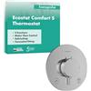 hansgrohe Ecostat Comfort S - Miscelatore termostatico incasso, Rubinetto termostatico con blocco di sicurezza (SafetyStop) a 40° C, Termostato rotondo, 2 utenze, cromo, 33715000