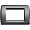 Vimar 16753.11 Idea placca Rondò 3 moduli, 12.3x8.2x0.9cm, nero