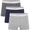 DKNY Boxer Uomo in Modal Super Morbido in Grigio con Fascia Stampata in Gel in Vita | Intimo Elastico e Comodo - Confezione Multipla da 3