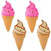 TRIXES 4 pinze asciugamano gelato - Accessorio viaggio | Clip per lettino e sedia sdraio, interno/esterno - Spiaggia, giardino, piscina, molletta bucato