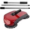 iTECHOR Cleaner Macchina Hand Push Scopa da Sweeper con Spazzola Rotante per casa Pavimento Domestici - Rosso