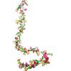CEWUDA Ghirlanda Fiori Finti Rosa Scuro 200 cm Ghirlanda Primaverile Margherite Finte per Decorazioni Vite Piante Rampicanti Finte per Camere Mantello Giardino Festa Matrimonio Nozze Arco