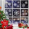 Hebayy 1000PCS + Adesivi statici della finestra di Natale, 25+ disegni Fiocco di neve Decorazione della finestra Ornamenti di Natale Riutilizzabili Forniture del partito Decalcomanie di nuovo anno