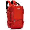 WITTCHEN Urban | zaino da cabina | zaino per laptop | zaino da viaggio 2-in-1 | tasca posteriore con protezione RFID | compatibile con Wizz Air, LOT, Ryanair | 40 × 25 × 20 cm | colore: rosso