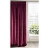 Eurofirany RIA Tenda Oscurante con Fettuccia Arricciatenda - Extra Lunga, Elegante, Tinta Unita per Soggiorno, Camera da Letto, Densità 290 g/m², 140x270 cm, Bordò