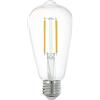 Eglo connect.z Smart Home lampadina Led E27, ST64, ZigBee, app e controllo vocale, dimmerabile, bianco neutro, 806 lumen, 6 W, lampadina vintage chiara