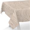 ANRO Tovaglia cerata, lavabile, motivo astratto, colore beige, 100 x 140 cm, bordo tagliato