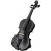 Violino 4/4 in legno di abete e acero con custodia, arco, spalliera e pece, nero