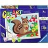 RAVENSBURGER, CREART Ravensburger - creart serie e: scoiattolo vivace, dipingere con i numeri per bambini 7+ anni